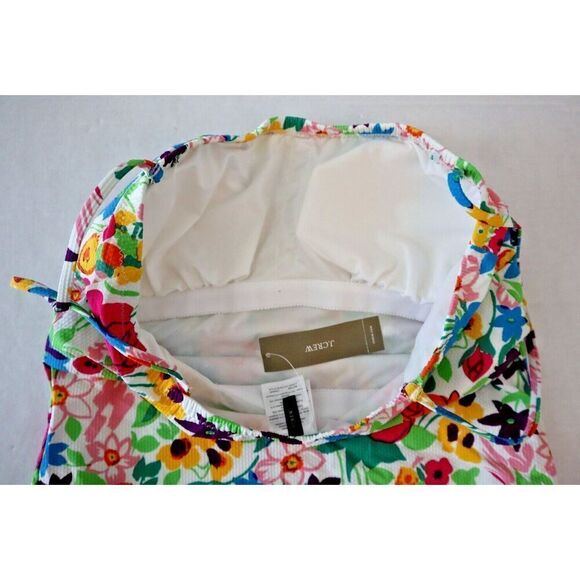 J. Crew WY5238 Women's Sz 6 Vibrant Garden Bandeau One-Piece Swimsuit - Picture 7 of 12